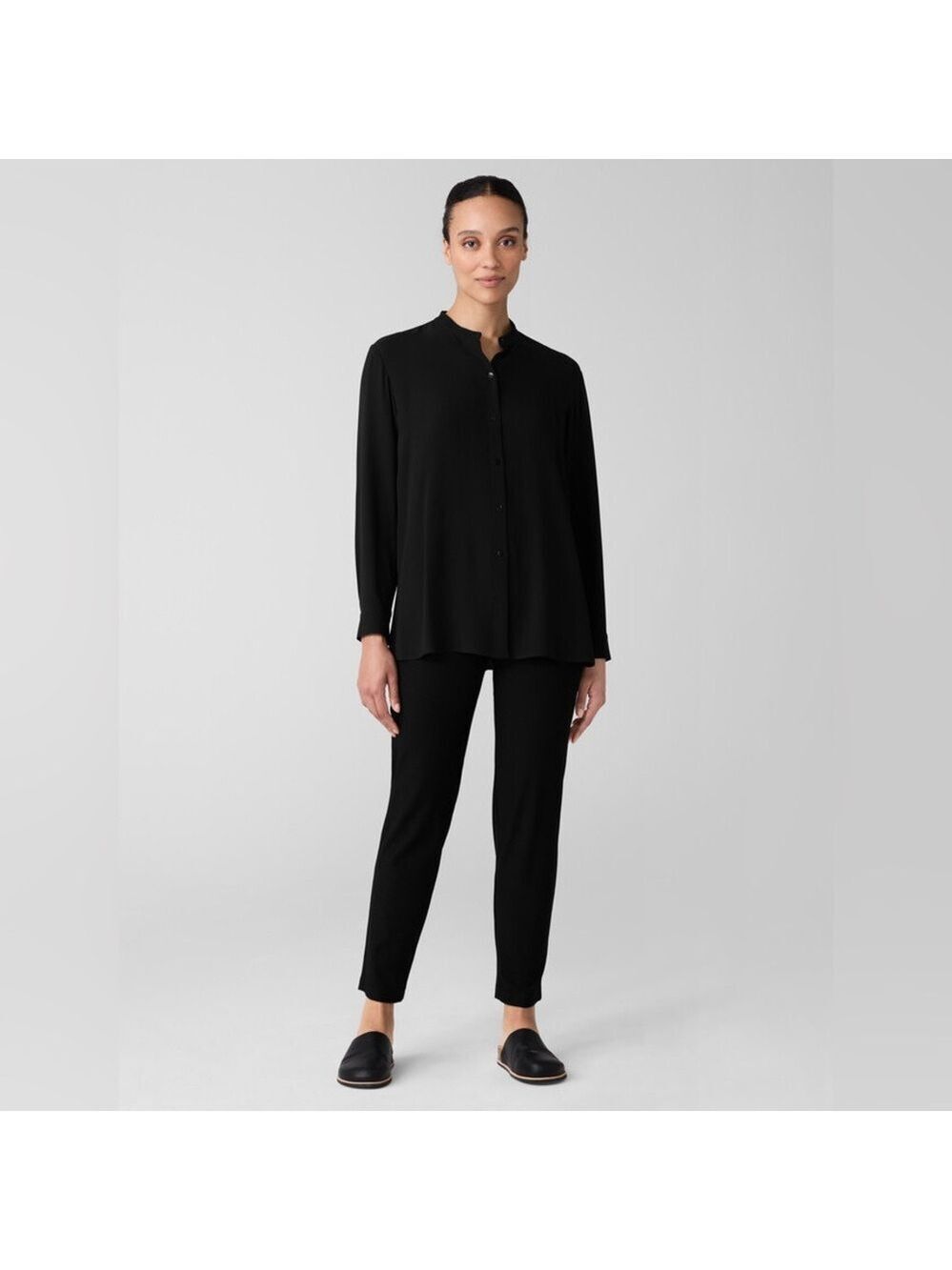 Eileen Fisher Black Lightweight Pants Small Rayon Lycra